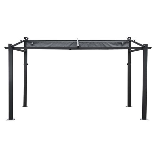 Pergola Murale 3 × 4m Fréjus Grise - Structure Aluminium