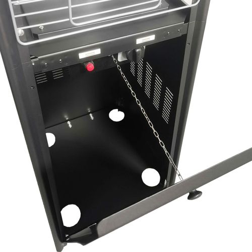 Parasol Chauffant Gaz Stockholm 13kw Acier Noir + Housse De Protection