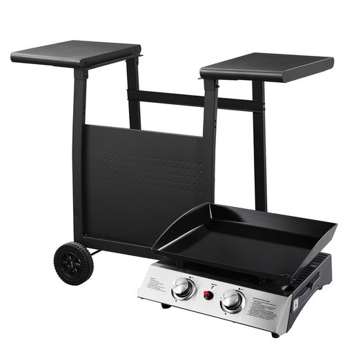 Plancha Au Gaz Mala - 2 Brûleurs 5kw + Chariot