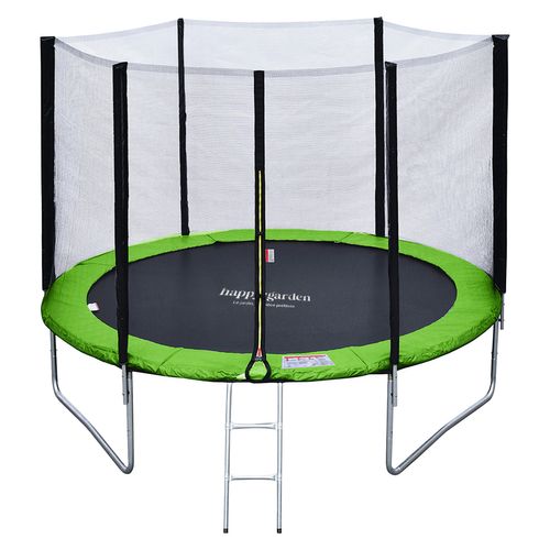 Trampoline 305cm Réversible Vert/bleu Adelaïde + Échelle, Bâche Et Kit D'ancrage