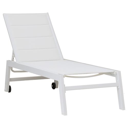 Bain De Soleil Barbados En Textilène Blanc - Aluminium Blanc