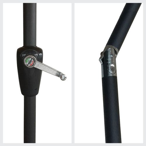 Parasol Droit Hapuna Rond 2,70m De Diamètre Beige