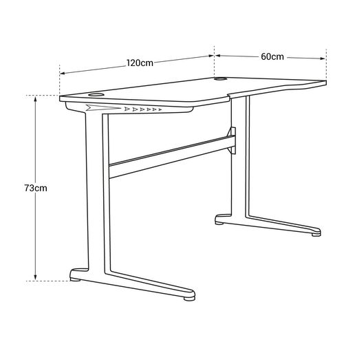 Bureau Gamer à LED Alice