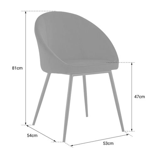 Lot De 2 Chaises Vintage Diane Velours Bleu