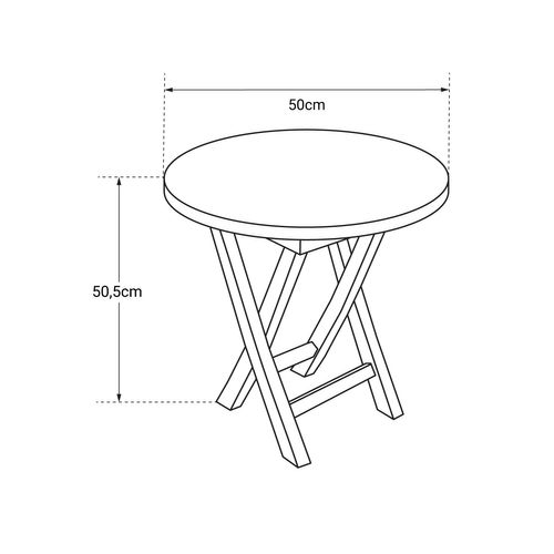 Table D'appoint Ronde En Teck 50cm Lombok