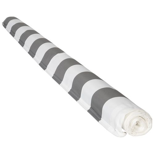 Toile Pour Store Banne Saule 3,95 × 3m - Toile Rayée Blanche/grise