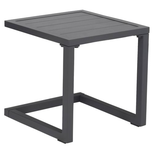 Set Transat Et Table D'appoint Barbados Textilène Gris - Aluminium Anthracite