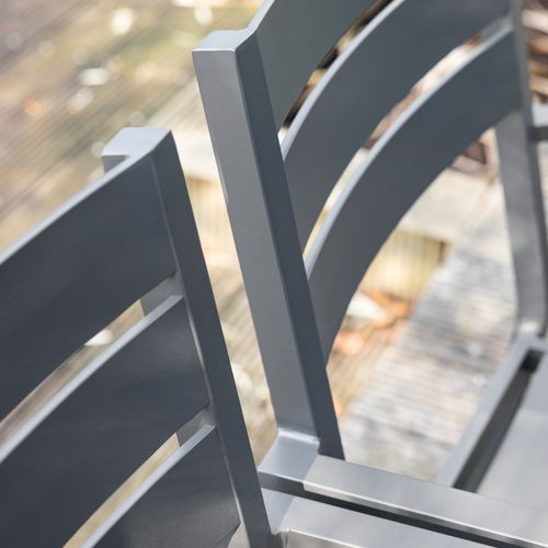 Salon De Jardin Extensible 10 Places De 180/300cm Aluminium Anthracite Venezia