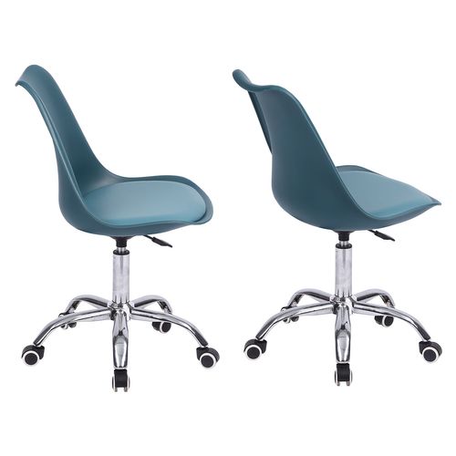 Chaise De Bureau Réglable En Hauteur Bleue Anne