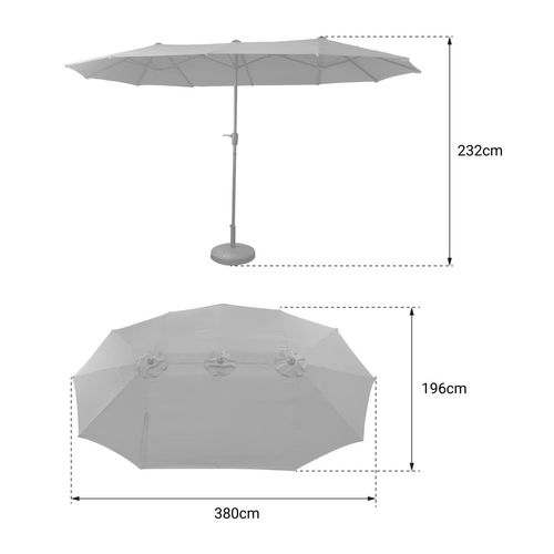 Parasol Double 2x4m Linai Beige