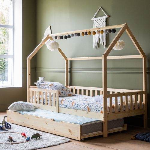 Lit Cabane Gigogne Pour Enfant 190x90cm En Bois Marceau