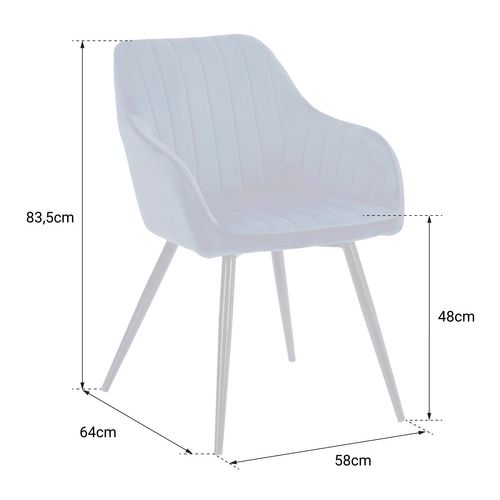 Chaise En Velours Bertille Moutarde