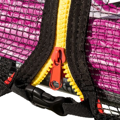 Trampoline 245cm Réversible Rose/gris Canberra + Échelle, Bâche Et Kit D'ancrage