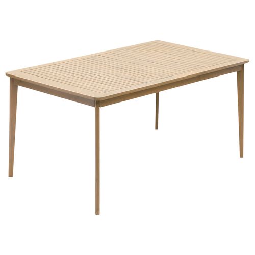 Salon De Jardin Similan En Acacia 6 Places - Coussins Gris