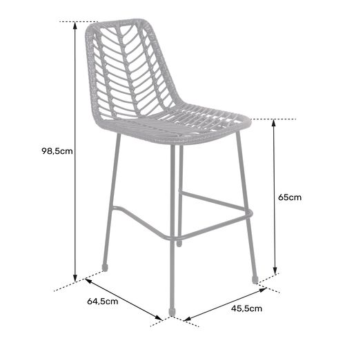 Lot De 2 Tabourets De Bar En Rotin Synthétique Oka