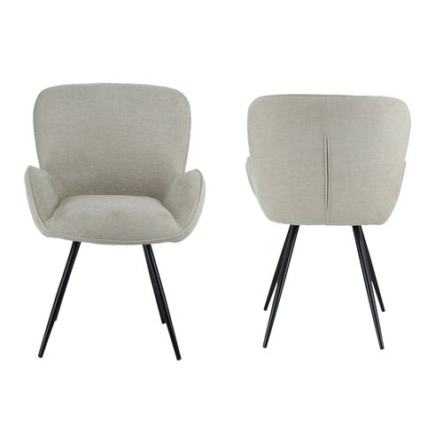 Chaise En Chenille Beige Eva