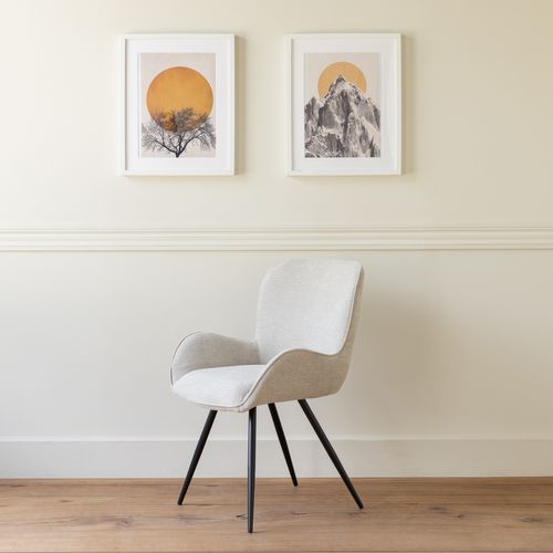 Chaise En Chenille Beige Eva