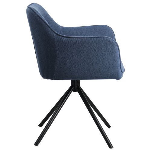 Lot De 2 Chaises En Tissu Bleu Danna