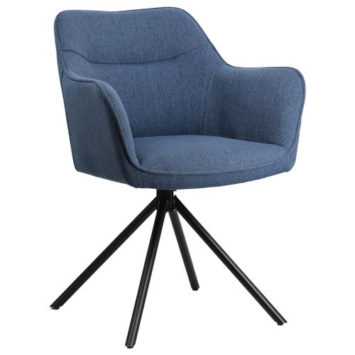 Lot De 2 Chaises En Tissu Bleu Danna