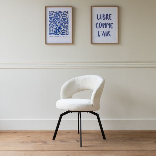 Chaise En Chenille Beige Ehba