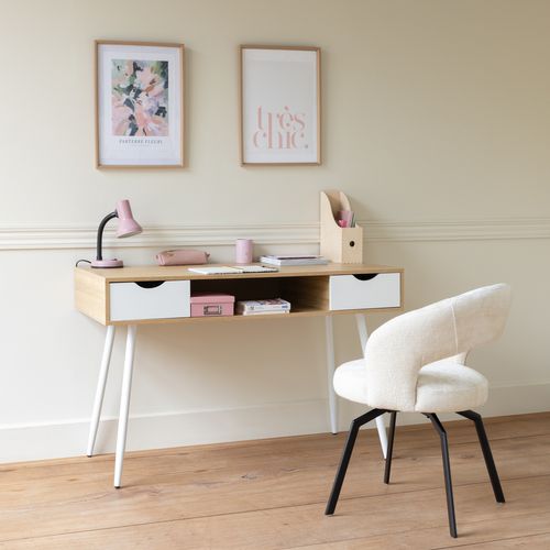 Chaise En Chenille Beige Ehba