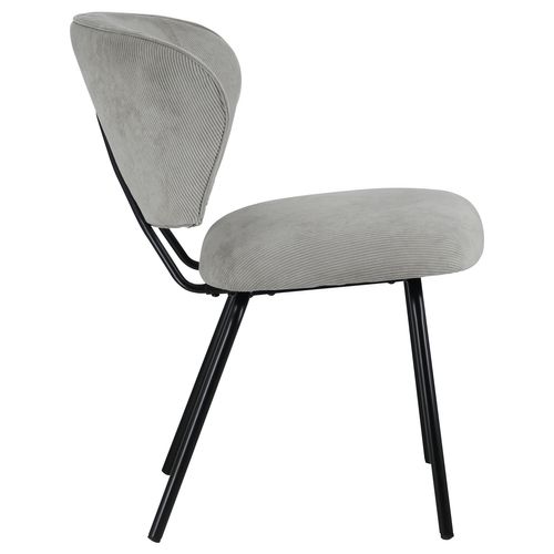 Lot De 2 Chaises En Velours Côtelé Gris Clair Nilsa