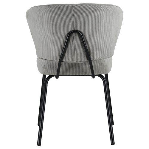 Lot De 2 Chaises En Velours Côtelé Gris Clair Nilsa