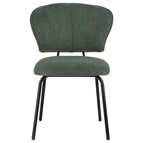 Lot De 2 Chaises En Velours Côtelé Vertes Nilsa