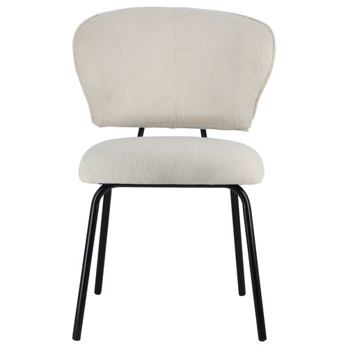 Lot De 2 Chaises En Velours Côtelé Beige Nilsa