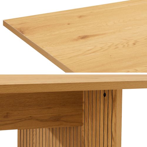 Ensemble Table 180cm Et 2 Bancs Style Scandinave Alma