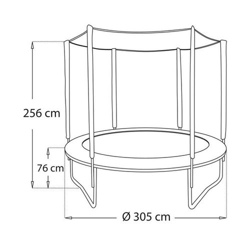 Trampoline 305cm Réversible Bleu/vert Adelaïde + Échelle, Bâche Et Kit D'ancrage