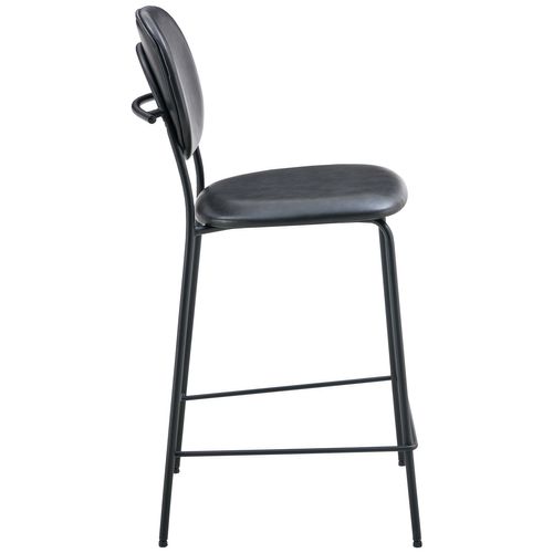 Lot De 2 Tabourets De Bar En Simili Noir Edmond