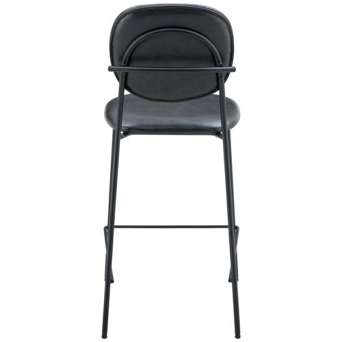 Lot De 2 Tabourets De Bar En Simili Noir Edmond