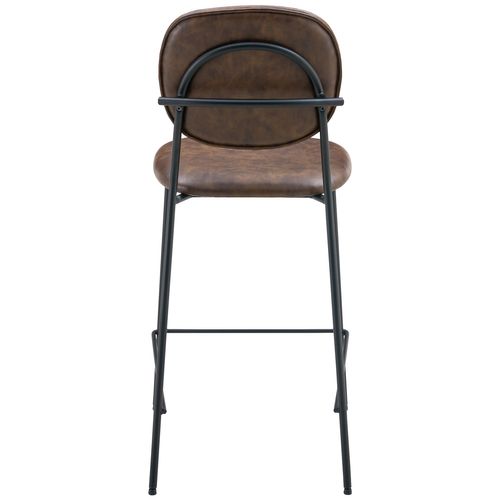 Lot De 2 Tabourets De Bar En Simili Marron Edmond