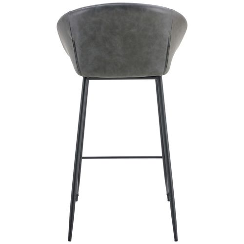 Lot De 2 Tabourets De Bar En Simili Gris Foncé Achille
