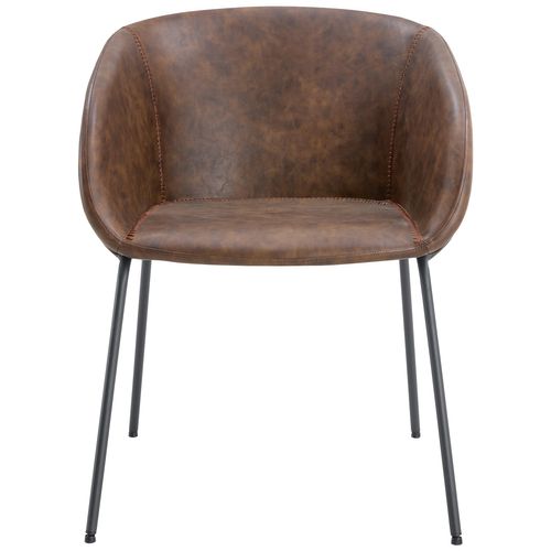 Lot De 2 Chaises En Simili Marron André