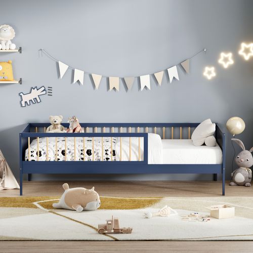 Lit Pour Enfant 190x90cm Bleu Foncé Adam