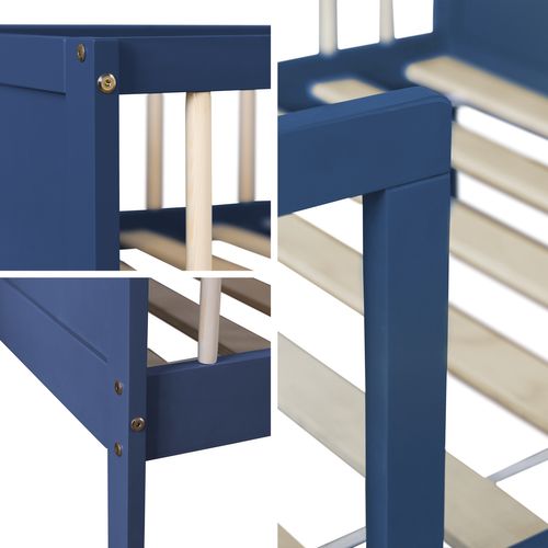 Lit Pour Enfant 190x90cm Bleu Foncé Adam