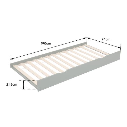 Tiroir-lit Terracotta 90x190 cm