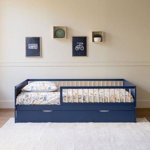Lit Gigogne Pour Enfant 190x90cm Bleu Foncé Adam