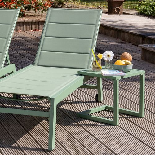 Table D'appoint Barbados En Aluminium Vert Sauge