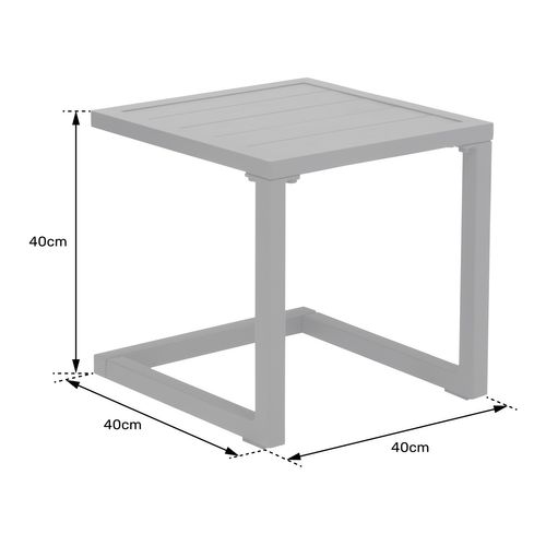 Table D'appoint Barbados En Aluminium Vert Sauge