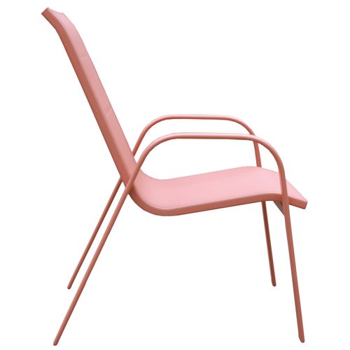 Lot De 6 Chaises Marbella En Textilène Terracotta - Aluminium Terracotta