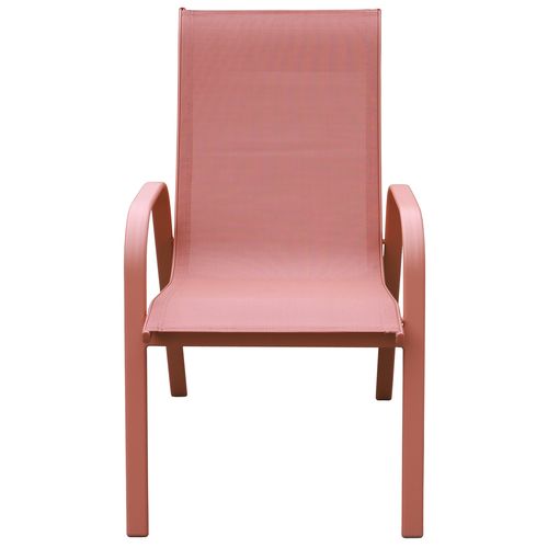 Lot De 8 Chaises Marbella En Textilène Terracotta - Aluminium Terracotta