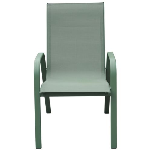 Lot De 4 Chaises Marbella En Textilène Vert Sauge - Aluminium Vert Sauge