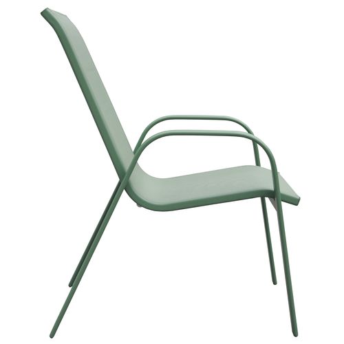 Lot De 4 Chaises Marbella En Textilène Vert Sauge - Aluminium Vert Sauge