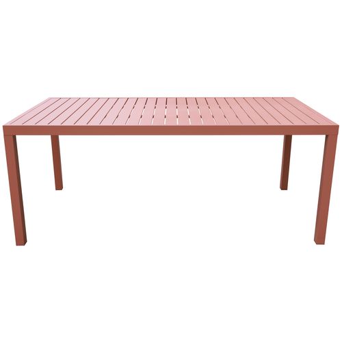 Salon De Jardin Bari En Textilène Terracotta 8 Places - Aluminium Terracotta
