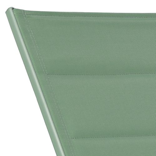 Set 2 Transats Et Table D'appoint Barbados Textilène Et Aluminium Vert Sauge