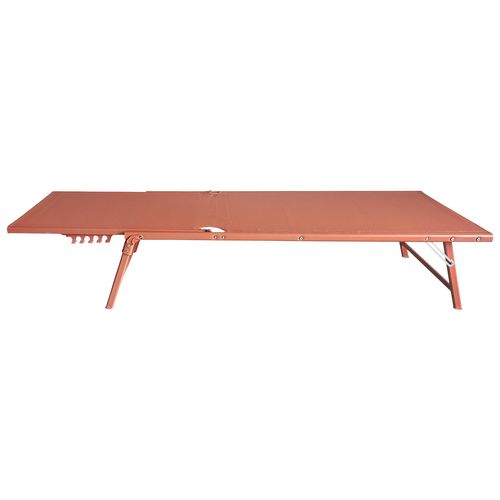 Lot De 2 Bains De Soleil Pliants Sicilia En Textilène Terracotta