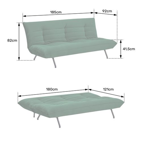 Canapé Convertible 3 Places En Velours Terracotta Anatole